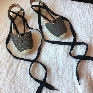 Espadrille lace-up sandals